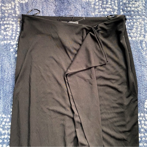🖤 ZARA BLACK SIDE RUFFLE SLIT HIGH WAIST MAXI SKIRT! - Picture 12 of 15